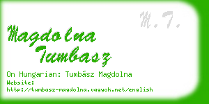 magdolna tumbasz business card