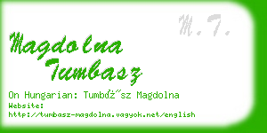 magdolna tumbasz business card